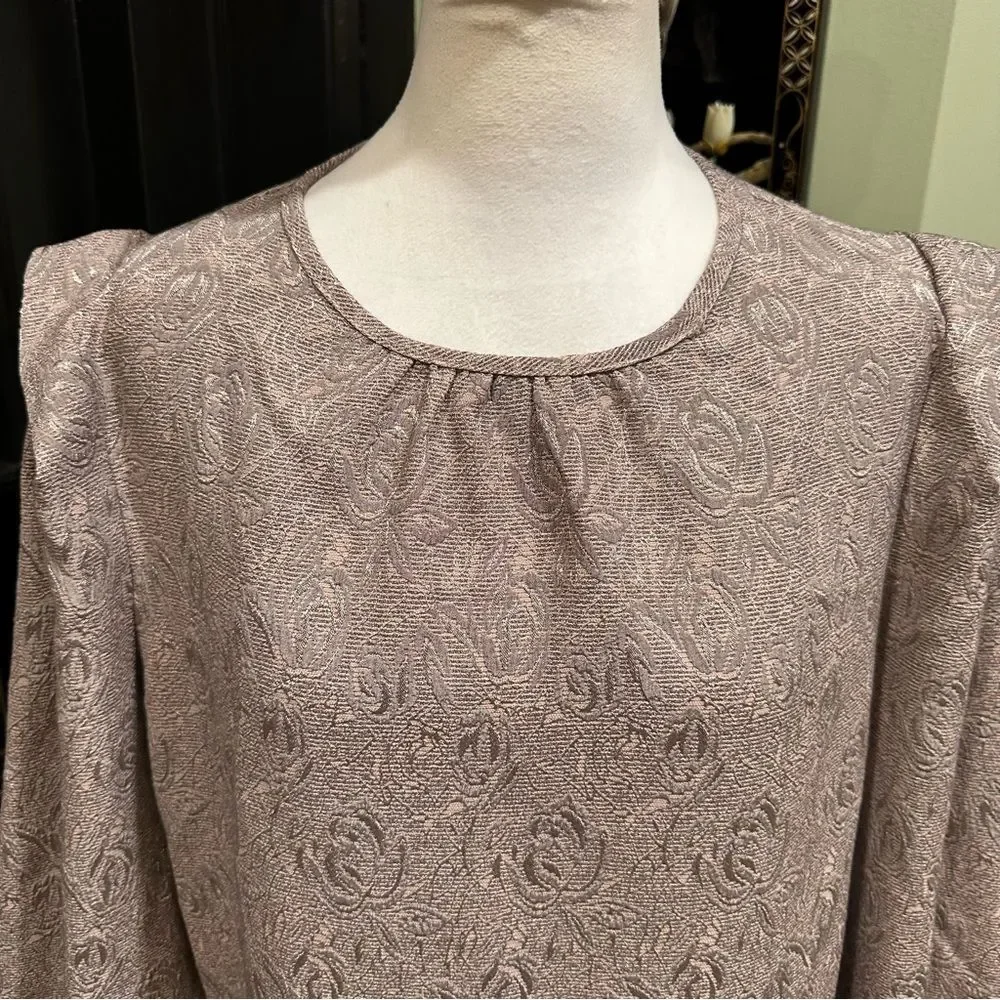 Anthropologies Current Air Los Angeles Textured Puff Shoulder Blouse – Size Larg